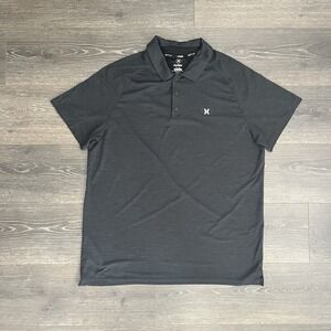 Hurley Men's Ultra Soft Stretch Moisture Wicking Performance Polo Shirt Black XL